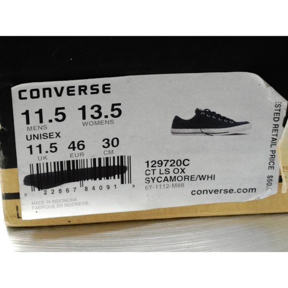 Converse Chuck Taylor CT LS Ox 'Sycamore/White' Men's Size 11.5 129720C - Picture 12 of 12